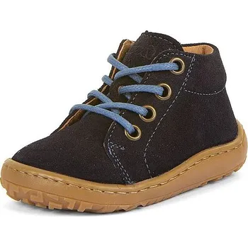Dětská treková obuv FRODDO chlapecká kotníková obuv BAREFOOT FIRST STEP LACES G2130359-A tmavě modrá 25