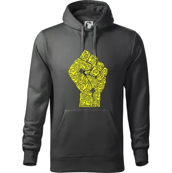 Pánská mikina Hand Of Revolution - Mikina pánská Cape s kapucí - 4XL ( Tmavá břidlice (šedá se zeleným nádechem) )