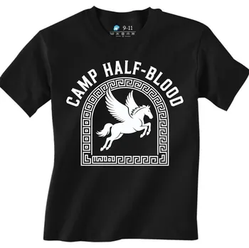 Chlapecké tričko Dětské tričko Tábor Polobohů Camp Half-Blood (Velikost: 3-4, Barva: Černá)