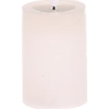 Příslušenství pro LED osvětlení Autronic Svíčka široká, sloupcovitá - parafín, LED osvětlení a časovač, barva bílá. - SVT505 WT