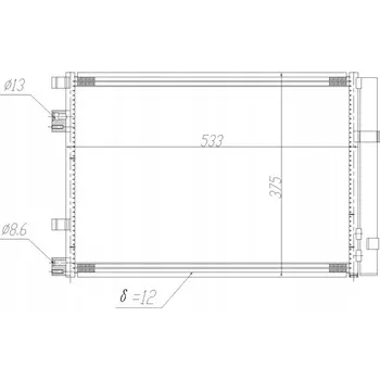 Výparník klimatizace Hart 621 616 Kondenzátor klimatizace (chladič)