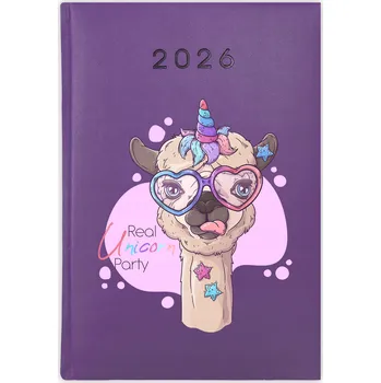 Kalendář Knihový kalendář 2026 A5 fialový