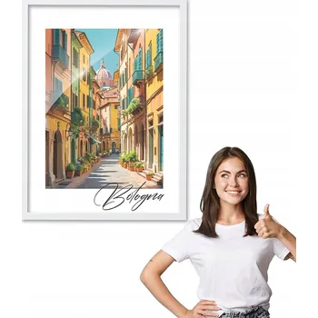 Obraz Obraz s rámem vzor BOLONIA + bílý rámeček 30x40 do kuchyně, jídelny, ložnice