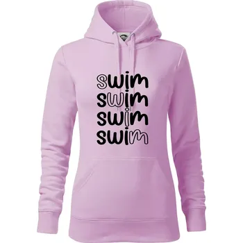 Dámská mikina Swim nápis - Mikina dámská Cape s kapucí - XS ( Orchid )