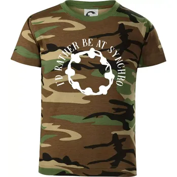 I'd Rather Be At Synchro - Dětské maskáčové triko - 104-110cm / 3-4 roky ( Hnědý maskáč )