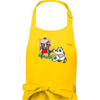 Kuchyňská zástěra Picatsso - Pánská zástěra na vaření - Univerzální velikost ( Žlutá )