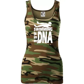 Swimming is in my DNA - Dámské Maskáčové tílko - M ( Hnědý maskáč )