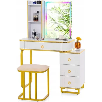 Toaletní stolek Toaletní Stolek Costway bílý 80 x 137 x 40 cm