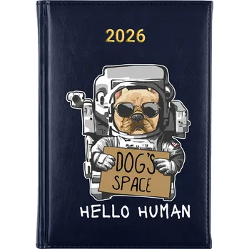 Kalendář Knižkový kalendář 2026 A5 FunnyCase modrý