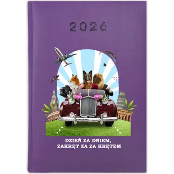 Kalendář Knihový kalendář 2026 A5 fialový