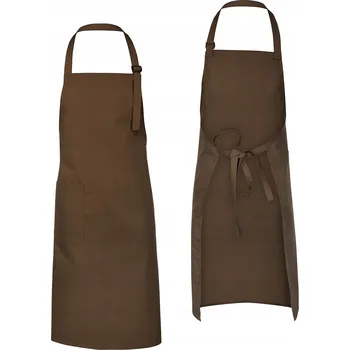 Kuchyňská zástěra Kuchyňská zástěra hnědá délka 90 cm, 240 g/m2