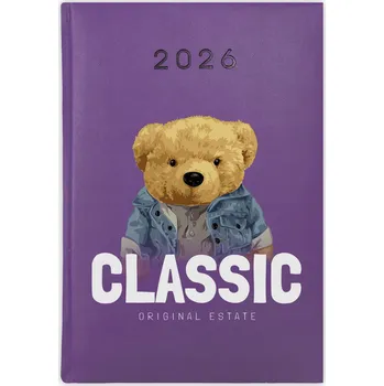 Kalendář Knihový kalendář 2026 A5 fialový