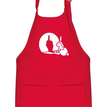 Kuchyňská zástěra Zajíc stín fuck - Dětská zástěra na vaření - Univerzální velikost ( Červená )
