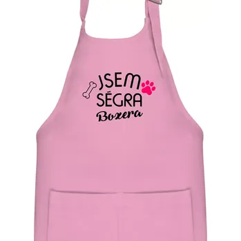 Kuchyňská zástěra Jsem ségra Boxera - Dětská zástěra na vaření - Univerzální velikost ( Růžová )