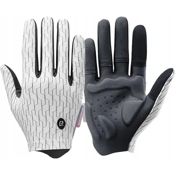 Moto rukavice Sportovní rukavice Rockbros celoprsté jarní/letní velikost M - bílo-černé