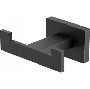 Věšák ČERNÝ ČTVERCOVÝ BODOVÝ DRŽÁK NA RUČNÍK CARO