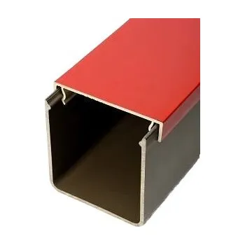 kabelová chránička CWS 004245V Kabelový žlab ZEKAN 2R (120x100 mm), 2000 mm, červená - spodní + vrchní díl