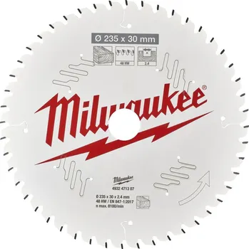 Pilový kotouč Řezný kotouč MILWAUKEE CSB P W 235/30 mm 48 zubů 4932471307