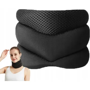 Měkká pěnová krční ortéza černá - podpůrný límec na spaní