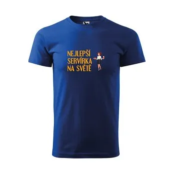 Pánské tričko Tričko s potiskem Nejlepší servírka na světě: modré 4XL