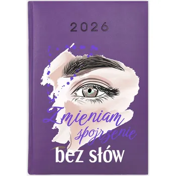 Kalendář Knižkový kalendář 2026 A5 Cute Cups fialový
