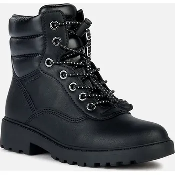 Dámské kozačky Dívčí kotníkové boty GEOX CASEY B ABX ČERNÁ 28