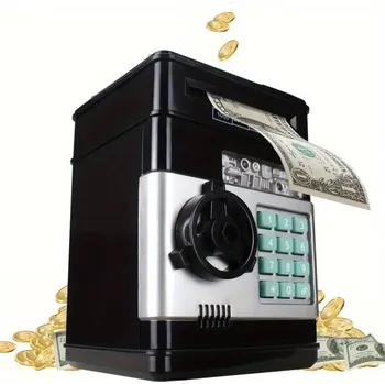 Pokladnička Pokladnička Sejf na Drobné a Bankovky Automatická na Baterie Spoření