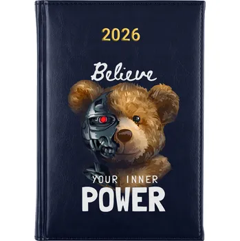 Kalendář Knižkový kalendář 2026 A5 FunnyCase modrý