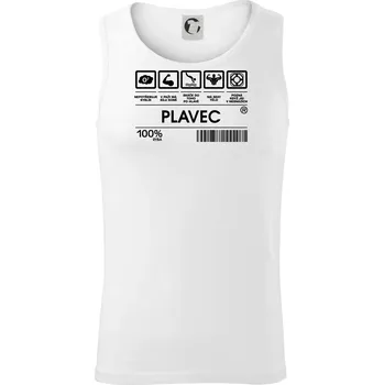 Pánská móda Čárový kód - Plavec - Tílko pánské Core - L ( Bílá )
