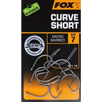 Rybářský háček Zemní háčky s protihrotem Fox Edges Curve Short, 10 ks