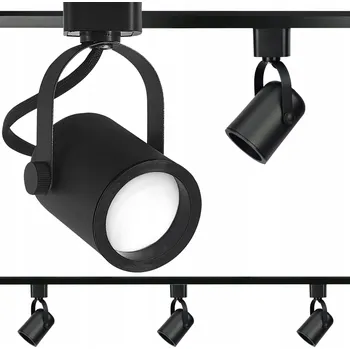 Sada 3x ČERNÝ POHYBLIVÝ SPOT REFLEKTOR pro GU10 + 1m LIŠTA