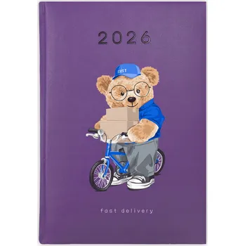 Kalendář Knihový kalendář 2026 A5 fialový