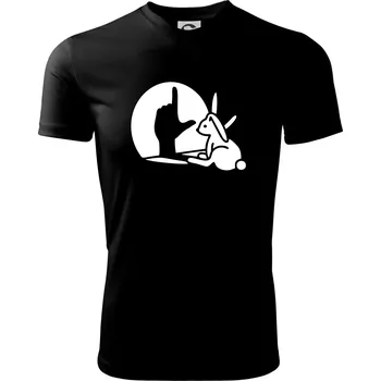 Zajíc stín loser - Dětské triko sportovní (dresovina) - 158 cm/12 let ( Černá )