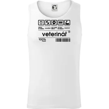 Čárový kód - Veterinář - Tílko pánské Core - L ( Bílá )