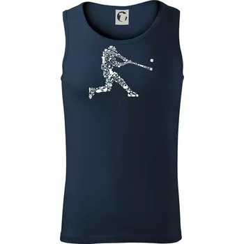 Hráč basebalu ikony - Tílko pánské Core - S ( Námořní modrá (velmi tmavá - téměř černá) )