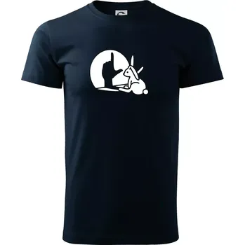 Pánské tričko Zajíc stín loser - Triko extra velké (5-8XL) - 8XL ( Námořní modrá (velmi tmavá - téměř černá) )