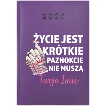 Kalendář Knižní kalendář 2026 A5 FunnyCase fialový