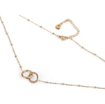 Náhrdelník Náhrdelník z nerezové oceli, barva 2 zlatá