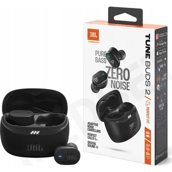 Sluchátka IN-EAR SLUCHÁTKA JBL TUNE BUDS 2 ANC MIKROFON ČERNÉ 100% ORIGINÁL