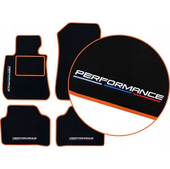 autokoberec VELUROVÉ AUTOKOBERCE BMW X2 U10 (2023-...) - ORANŽOVÉ + 4x VÝŠIVKA