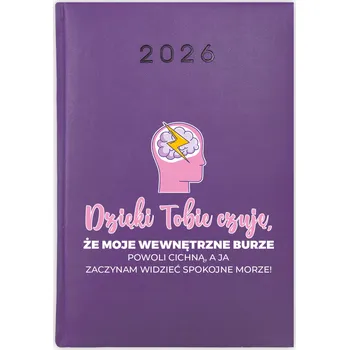 Kalendář Knižní kalendář 2026 A5 FunnyCase fialový