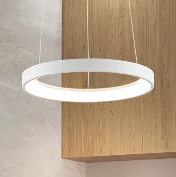 Arcchio LED závěsné svítidlo Vivy, Ø 38 cm, bílá, kov - Stropní držák - Ø 22 cm, výška 6,5 cm LED 27 W celkem - Doprava zdarma