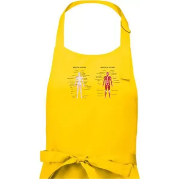 Kuchyňská zástěra Skelet and Moscular system - Pánská zástěra na vaření - Univerzální velikost ( Žlutá )