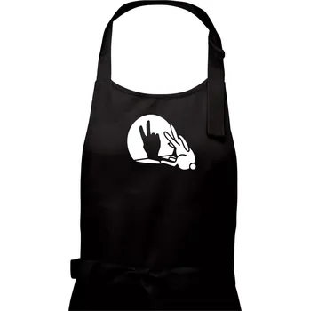Kuchyňská zástěra Zajíc stín mír - Pánská zástěra na vaření - Univerzální velikost ( Černá )