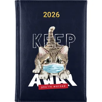 Kalendář Knižkový kalendář 2026 A5 FunnyCase modrý