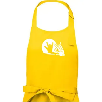 Kuchyňská zástěra Zajíc stín rock - Pánská zástěra na vaření - Univerzální velikost ( Žlutá )