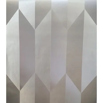 Tapeta Vinylová tapeta na vliesu, geometrický vzor, 3D efekt, lesklá béžová