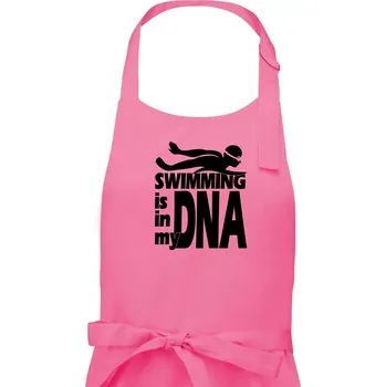 Kuchyňská zástěra Swimming is in my DNA - Pánská zástěra na vaření - Univerzální velikost ( Růžová )