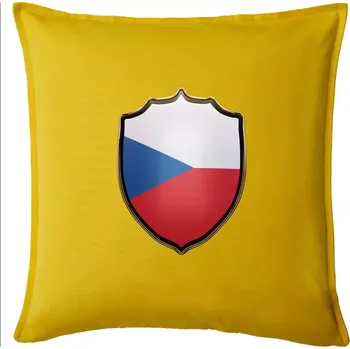 Polštář Česká vlajka erb - Polštář 50x50 - 50x50 - Pouze potah ( Žlutá )
