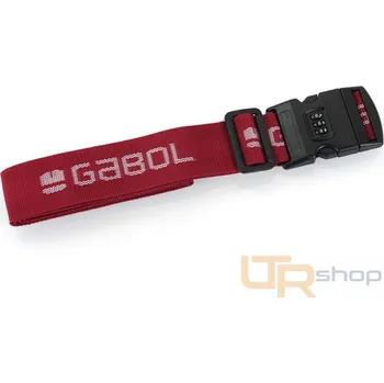 800015 popruh na zavazadla s kodovým zámkem GABOL - Černá-Červená